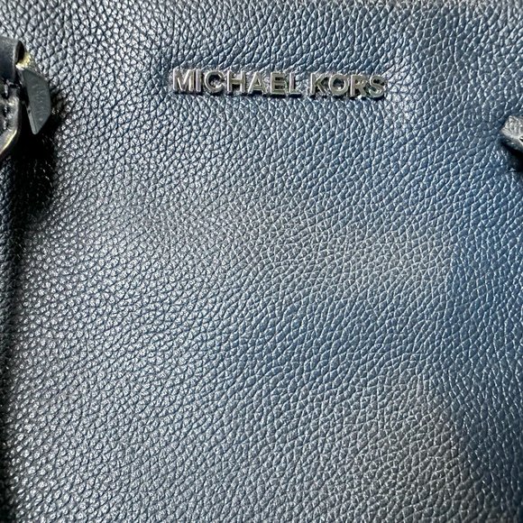 Michael Kors Medium Satchel Purse Navy Blue - Picture 4 of 7